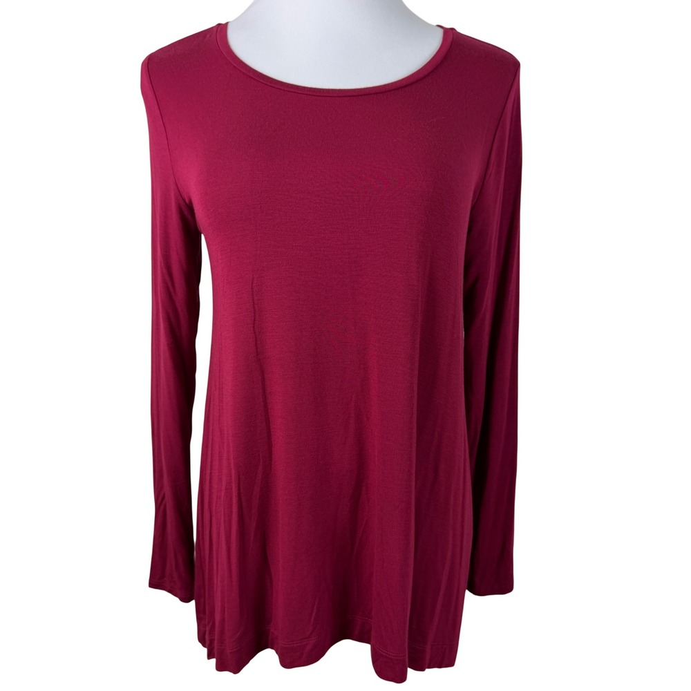 Old Navy Burgundy Long Sleeve Scoop‎ Neck Tunic Top Women's Medium